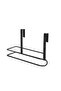 Black Metal Wire Paper Towel Holder – Practical and Stylish Design with Back Door Hanger - 6