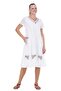 Short Sleeve Voile Moonlight Embroidery Detailed Midi Length Summer Authentic Dress Cream Krm - 7