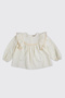 Girl's Lace Detailed Beige Blouse - 5