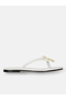 BALI White Summer Flats for Women - Memory Foam & Floral Embellishment - 4