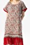 Short Sleeve Voile Defne Midi Length Summer Authentic Dress Burgundy 6096 - 3