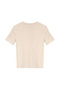 Tricou Basic cu nervuri Bej - 2