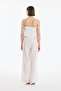 Seersucker Fabric Wide Leg Trousers Ecru - 5