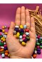 12X8 mm Colorful Oval Pasta Wooden Beads Twisted Sleeve (50 Gram 114 Pcs) Hole Diameter 3mm Macrame Jewelry - 2