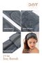Hair Band Set of 2 – Sports Bandana, Towel for Women and Men for Makeup, Yoga, Spa with Velcro Tape Piped Anthracite - 4