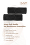 Set of 2 Black 100% Cotton Hair and Makeup Bands – Bandana, Sports, Yoga, Spa and Skincare Band Set