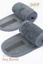 Hair Band Set of 2 – Sports Bandana, Towel for Women and Men for Makeup, Yoga, Spa with Velcro Tape Piped Anthracite - 8