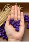 16X12 mm Purple Oval Pasta Wooden Beads Twisted Sleeve (50 Gram 58 Pcs) Hole Diameter 5 mm Macrame Jewelry - 2