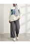 Round Neck Sweatshirt with Denim Pocket Detail on the Front - White - 3