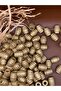 16X12 mm Gold Yellow Oval Pasta Wooden Beads Twisted Sleeve (50Gram 58Pcs) Hole Diameter 5mm Macrame Jewelry - 3