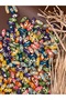 14X7 mm Wooden Barley Model Evil Eye Beads (25 Grams 100 Pieces) Hole Diameter 3 mm Colored Mixed Board - 3