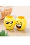 6-Pieces Creative Design Garden Plant Pot Cartoon Emoticons Pattern Pots for Home Decoration 5.5x6.5 - 4