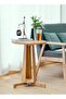 Multipurpose Modern Design Portable Bamboo Round Coffee Side Table 50 x 54 Centimeter - 4