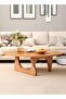 Mid Century Abstract Design Modern Coffee Table with Wood Frame Small Triangular Side Table Vintage - 2