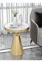 Multipurpose Luxury Design Marble Coffee Table Round Sofa Side Table - 4
