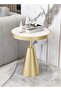 Multipurpose Luxury Design Marble Coffee Table Round Sofa Side Table