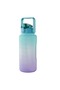 2000 ml Portable Leak Proof Cute Water Bottle with Time Marker and Carry Handle