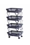 4 Layers Household Multipurpose Storage Organizer Foldable Movable Kitchen Vegetable and Fruits Stor - 5