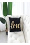 Shining Love Printed Design Cushion Covers Decor Throw Pillow Cover Gold Decorative Pillowcase Cushi - 2