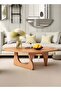 Mid Century Abstract Design Modern Coffee Table with Wood Frame Small Triangular Side Table Vintage