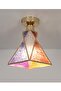 Modern Creative Multicolor Triangular Shape Iron Ceiling Lamp - 2