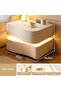 Modern High Gloss One Touch Switch Night Light LED Nightstand with 2 Storage Drawers - 5