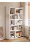 Multi Tiers Double Sided Storage Adjustable Creative Style Book Shelves Modern Tall Corner Bookcase - 3