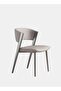 -Piece Multipurpose Use Italian Light Luxury Dining Chair Minimalist Design Curved Upholstered - 5