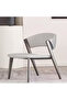 -Piece Multipurpose Use Italian Light Luxury Dining Chair Minimalist Design Curved Upholstered