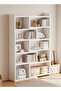 Multi Tiers Double Sided Storage Adjustable Creative Style Book Shelves Modern Tall Corner Bookcase - 2