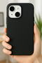 iPhone 13/14/15 Case Soft Touch Velvet Inside Soft Silicone Black Launch Camera Protected - 7