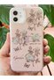 iPhone 12/12 Pro Case Glittery White Rose Pattern Colorful Shiny Shock-Absorbing Cover - 3