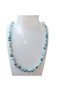 Blue and White Glass Women's Necklace, Casual Women's Necklace, Glass Necklace - 4