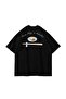 From Tokyo to Istanbul Printed Oversize Unisex Black Tshirt - 2