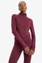 Standard Fit Bodycon Mock Neck Inside Soft Furry Ultra Soft Finger Detail Zippered Cardigan F200 - 5