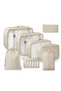 Beige Travel Organizer 8Pcs Set | Packing Bags, Waterproof Cubes, Toiletry & Shoe Bags