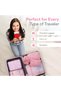Pink Travel Organizer 8Pcs Set | Packing Bags, Waterproof Cubes, Toiletry & Shoe Bags - 4