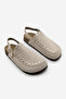 Women's Genuine Leather Eva Sole Closed Front Studded Sabo Daily Sandals Bolve Beige - 5