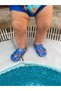 Non-Slip Sole Unisex Children's Sea Pool Shoes Economical Set of 3 Stars-Stripes-Crab - 7