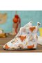 Non-Slip Sole Baby and Toddler Slippers, Organic Cotton Home and Nursery Booties - Fox and Rainbow - 7