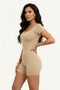 Backless Short Sleeve Gathering Sports Jumpsuit - 2