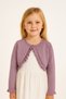 Knitwear Openwork Ruffle Detailed Bolero 3-6 Years Purple