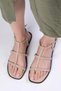 Cora Skin Color Women's Flat Sandals - 5