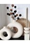 Bohem Ring Vase Set (LARGE 19X20CM, SMALL 14X15CM) Decorative, Gift, Raw White