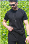 Men's Black Set of 2 Relaxed Cut 100% Cotton Breathable Lycra Fabric Summer Tracksuit Complete - 4