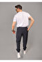 Men's Navy Blue Parachute Fabric Regular Fit Elastic Leg Pocket Zippered Sweatpants - 4