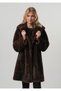 Women's faux fur coat, women's long faux fur suede lined coat - 4
