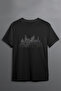 Design City Linear Front Print Oversize Cotton Crew Neck Unisex T-Shirt
