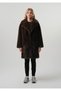 Women's faux fur coat, women's long faux fur suede lined coat - 3