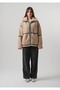 Women's coat leather detailed women's oversize plush coat - 3